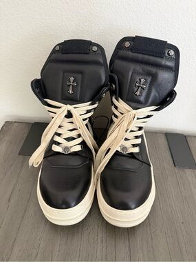 RICK OWENS Chrome Hearts x Rick Owens Geobasket High Black